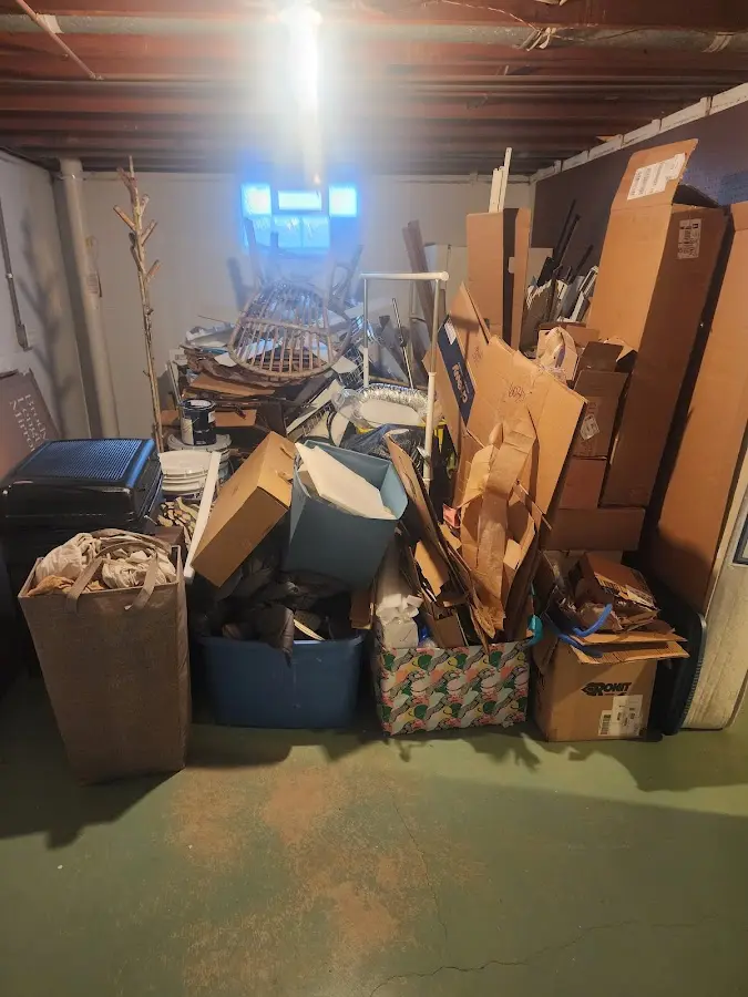 Roll-off dumpster container at job site for 4 Yard Dumpster Rental in Alta Sierra